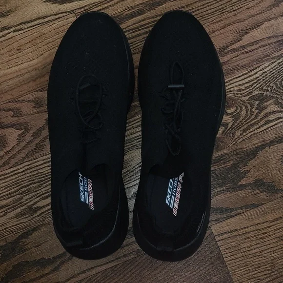 Skechers Men's Black Slip-On Sneakers Size 9.5 - Picture 6 of 7